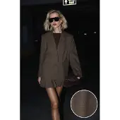 Trendyol TRENDYOLMİLLA Dames Bruin Geruit Lang Oversized Blazers
