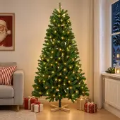 vidaXL Kunstkerstboom 120 cm 150 LED's Warmwit PVC Groen