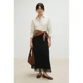 Trendyol Modest Dames Zwart Effen Maxi Modest Rokken
