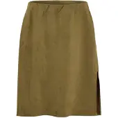 Trendyol Dames Kaki Effen Midi Grote maten Rokken