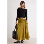 Trendyol TRENDYOLMİLLA Dames Groen Effen Maxi Skater Rokken