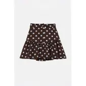 Trendyol TRENDYOLMİLLA Dames Bruin Stippen Kort / Mini Skater Rokken