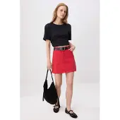 Trendyol TRENDYOLMİLLA Dames Rood Effen Kort / Mini Rokken