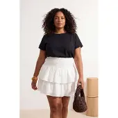 Trendyol Dames Wit Bloemen Kort / Mini Grote maten Rokken