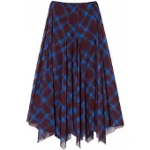 Trendyol Modest Dames Geruit Maxi Asymmetrisch Modest Rokken