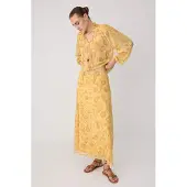 Trendyol TRENDYOLMİLLA Dames Geel Paisley Maxi Skater Rokken
