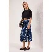 Trendyol TRENDYOLMİLLA Dames Blauw Etnisch patroon Midi Rokken