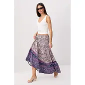 Trendyol TRENDYOLMİLLA Dames Roze Bloemen Maxi A-lijn Rokken
