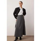 Trendyol Modest Dames Grijs Effen Maxi A-lijn Modest Rokken
