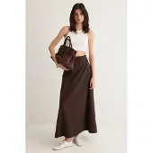 Trendyol TRENDYOLMİLLA Dames Bruin Effen Maxi A-lijn A-lijn Rokken