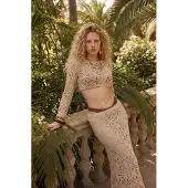 Trendyol TRENDYOLMİLLA Dames Ecru Ajour Maxi Kokerrok- rok Rokken