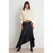 Trendyol TRENDYOLMİLLA Dames Effen Midi Rokken