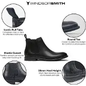 Windsor Smith Windsorsmith Zwart Leren Chelsea Enkellaarzen - Sergio