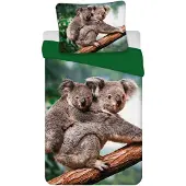Javoli dekbedovertrek Koala 135 x 200 cm (Duitse maat) - 80 x 80 cm - katoen