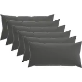 vidaXL Kussensloop 6 st HEERLEN Antraciet 40 x 70 cm Polyester