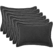 vidaXL Kussensloop 6 st HOUTEN Donkergrijs 30 x 50 cm Bouclé