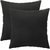 vidaXL Kussensloop 2 st HEERLEN Zwart 30 x 30 cm fluweel