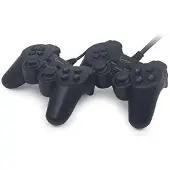 Gembird JPD-UDV2-01 - Manette de jeu - 10 boutons - filaire (pack de 2) - pour PC