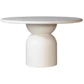 Giga Meubel Eettafel Djurö - Rond Beige Composiet - 130cm