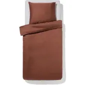 HEMA Dekbedovertrek 140x200/220cm hotel katoen satijn bruin (bruin)