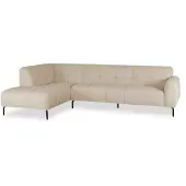 Bommel Wonen Hoekbank Vibe - ottomane + 2,5-zits - stof Vista Beige