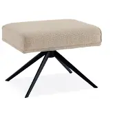 Bommel Wonen Hocker Whisper - stof Lodge Linen - poot zwart