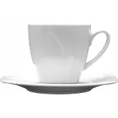 Lubiana Celebration Kop en Schotel Koffie/Thee 200ml Porselein Wit