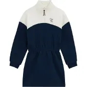 We fashion sweatjurk - donkerblauw/wit Meisjes Katoen Schipperskraag Meerkleurig - maat 134/140