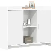 vidaXL Dressoir, wit, 98,5 x 33 x 80 cm, houtvezel