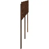 vidaXL Live Edge Hoofdbord ROSTOCK Donkerbruin 140 cm