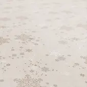 ANRO Tafelkleed Kerst Sneeuwvlokken Beige 140cm x 20m Rechte rand Afwasbaar Waterafstotend