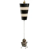Flambeau LED Tafellamp Peony | 1X E27 Max 60W | Taupe and Black Stripes