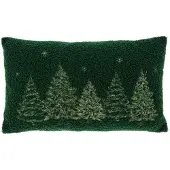Unique living - Sierkussen Ziara - dark green - 30x50cm