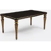 JVmoebel Elegant, donker eettafel met gouden accenten. Klassiek, luxueus design