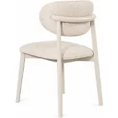 AEA Moderne eetkamerstoel met zachte bekleding in beige, stijlvol meubelstuk