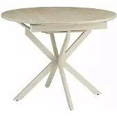Furnlux Classic FURNLUX Eettafel Gaston Beige, 100 cm / Hoofdkleur: Beige / Afmetingen: 100 x 76 x 100 cm