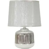 Mauro Ferretti Lucina tafellamp, 20x29 cm, wit, zilverkleurig