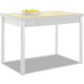 Dripio Uitschuifbare keukentafel, glazen blad, beige, 90x50 cm