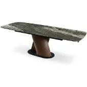 JVmoebel Eettafel, metaal en keramiek, comfortabel, modern design, marmerlook, grijs