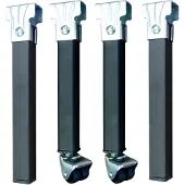 Dripio Lattenbodemset, 4-delig, met wielen, metaal, 39x5x3 cm