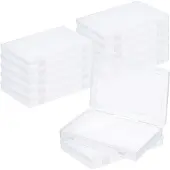 OEM Set van 12 transparante opbergboxen, afmetingen 9x6x1,2 inch, stapelbaar