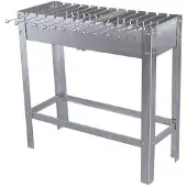 Metro Professional houtskoolgrill, 78 x 29 cm, roestvrij staal, zilver
