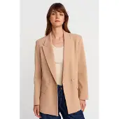 Dilvin Lang Crepe Blazer Jacket