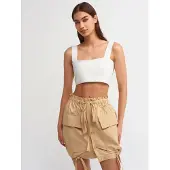 Dilvin Hoge Taille Mini Cargo Rok