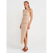 Dilvin Bodycon Halter Midi-jurk Met Splits