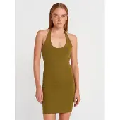 Dilvin Geribbelde Bodycon Mini-jurk