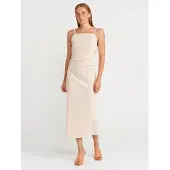 Dilvin Mouwloze Bodycon Midi Jurk