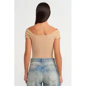 Dilvin Dames Slanke Off-shoulder Tricot Jumpsuit