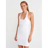 Dilvin Geribbelde Bodycon Mini-Jurk