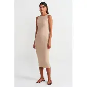 Dilvin Mouwloze Bodycon Midi Jurk